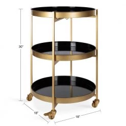 Celia Black Bar Cart by Kate and Laurel -Sealy Sales Store black gold kate and laurel bar carts 218112 c3 1000