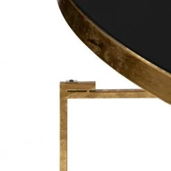 Celia Black 19 in. Round Metal Coffee Table by Kate and Laurel -Sealy Sales Store black gold kate and laurel coffee tables 221158 77 1000