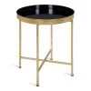 Celia 18.25 in. Black Round Metal End Table by Kate and Laurel