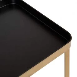 Celia 18 in. Black Rectangle Metal End Table by Kate and Laurel -Sealy Sales Store black gold kate and laurel end side tables 219947 77 1000
