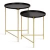 Ulani 18.50 in. Black Round Metal End Table with 2-Pieces by Kate and Laurel -Sealy Sales Store black gold kate and laurel end side tables 220820 64 1000