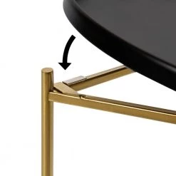 Ulani 18.50 in. Black Round Metal End Table with 2-Pieces by Kate and Laurel -Sealy Sales Store black gold kate and laurel end side tables 220820 77 1000