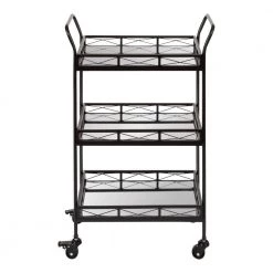 Ketia Black Bar Cart by Kate and Laurel -Sealy Sales Store black kate and laurel bar carts 221170 4f 1000