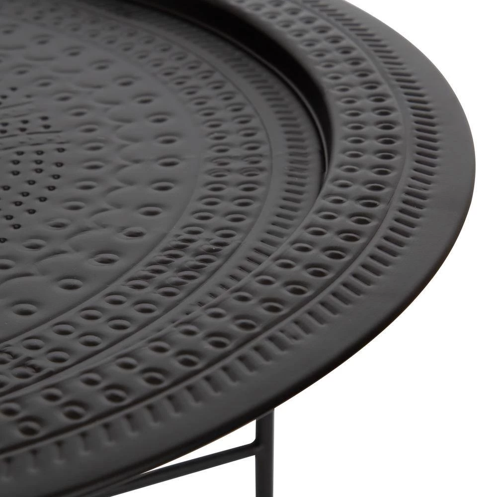 Razza Black 15.37 in. Round Metal Coffee Table by Kate and Laurel 8 Razza Black 15.37 in. Round Metal Coffee Table by Kate and Laurel - Image 6