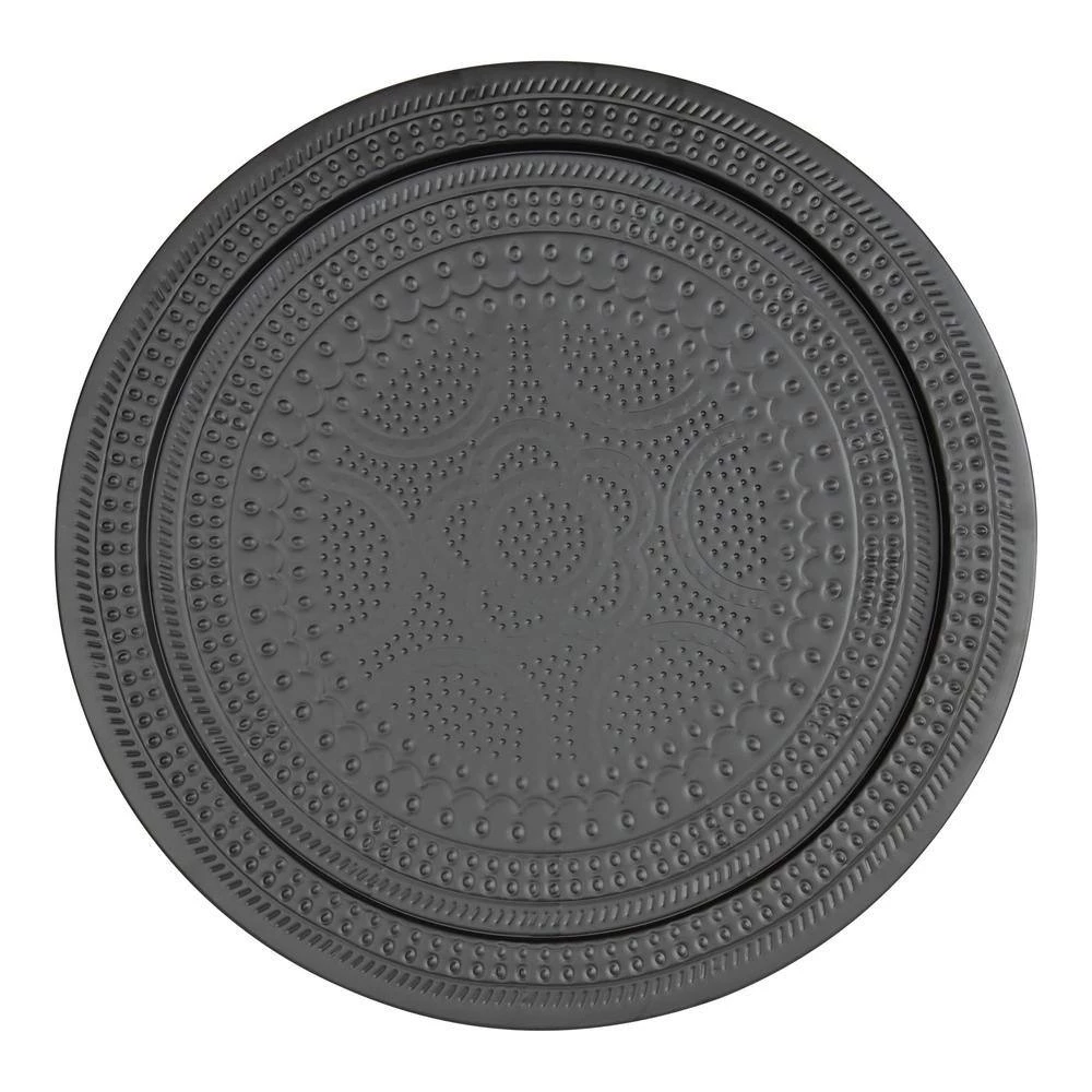 Razza Black 15.37 in. Round Metal Coffee Table by Kate and Laurel 5 Razza Black 15.37 in. Round Metal Coffee Table by Kate and Laurel - Image 3