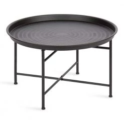 Mahdavi Black 15.50 in. Round Metal Coffee Table by Kate and Laurel
