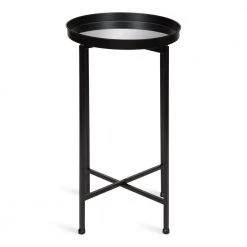 Celia 14 in. Black Round Glass End Table by Kate and Laurel 14 Celia 14 in. Black Round Glass End Table by Kate and Laurel -Sealy Sales Store black kate and laurel end side tables 213962 4f 1000