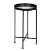 Celia 14 in. Black Round Glass End Table by Kate and Laurel -Sealy Sales Store black kate and laurel end side tables 213962 64 1000