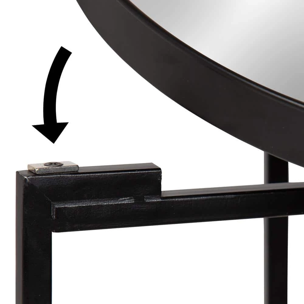Celia 14 in. Black Round Glass End Table by Kate and Laurel 6 Celia 14 in. Black Round Glass End Table by Kate and Laurel - Image 4