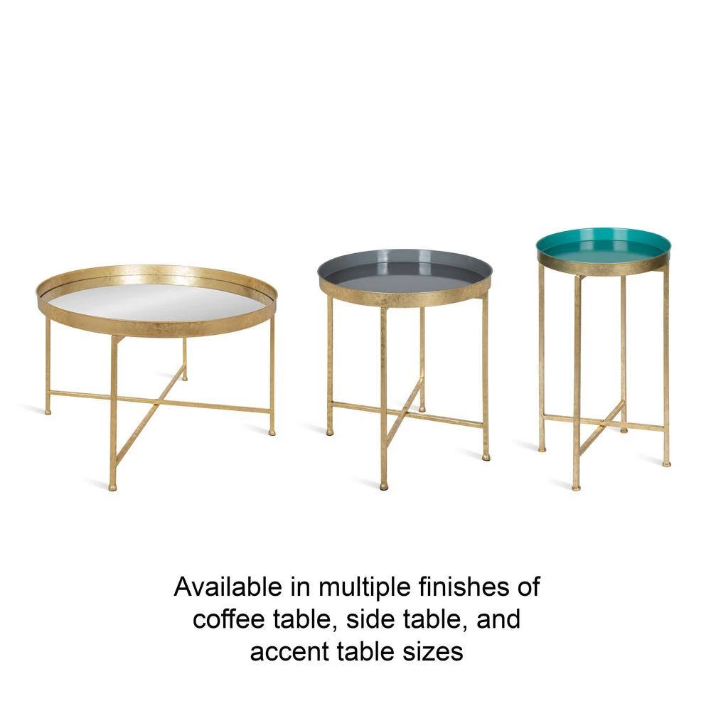 Celia 14 in. Black Round Glass End Table by Kate and Laurel 9 Celia 14 in. Black Round Glass End Table by Kate and Laurel - Image 7