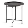 Razza 19 in. Black Round Metal End Table by Kate and Laurel -Sealy Sales Store black kate and laurel end side tables 219324 64 1000