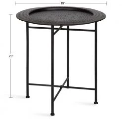 Razza 19 in. Black Round Metal End Table by Kate and Laurel 11 Razza 19 in. Black Round Metal End Table by Kate and Laurel -Sealy Sales Store black kate and laurel end side tables 219324 c3 1000