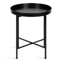 Celia 18.37 in. Black Round Metal End Table by Kate and Laurel -Sealy Sales Store black kate and laurel end side tables 219940 4f 1000