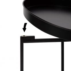 Celia 18.37 in. Black Round Metal End Table by Kate and Laurel -Sealy Sales Store black kate and laurel end side tables 219940 77 1000