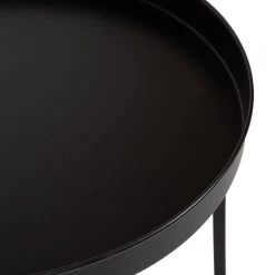 Celia 18.37 in. Black Round Metal End Table by Kate and Laurel -Sealy Sales Store black kate and laurel end side tables 219940 fa 1000