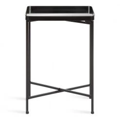 Celia 17.91 in. Black Rectangle Glass End Table by Kate and Laurel -Sealy Sales Store black kate and laurel end side tables 219956 4f 1000
