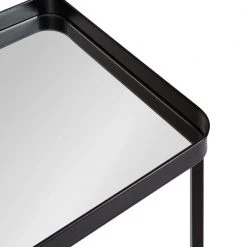 Celia 17.91 in. Black Rectangle Glass End Table by Kate and Laurel -Sealy Sales Store black kate and laurel end side tables 219956 77 1000