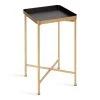 Celia 13.75 in. Black Square Metal End Table by Kate and Laurel