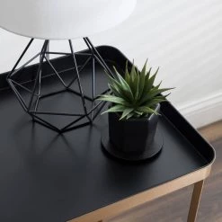 Celia 13.75 in. Black Square Metal End Table by Kate and Laurel -Sealy Sales Store black kate and laurel end side tables 219958 76 1000