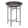 Mahdavi 16.50 in. Black Round Metal End Table by Kate and Laurel -Sealy Sales Store black kate and laurel end side tables 220500 64 1000