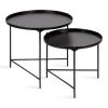 Ulani 23.00 in. Black Round Metal End Table with 2-Pieces by Kate and Laurel -Sealy Sales Store black kate and laurel end side tables 220827 64 1000