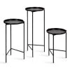Ulani 12.00 in. Black Round Metal End Table with 3-Pieces by Kate and Laurel 1 Ulani 12.00 in. Black Round Metal End Table with 3-Pieces by Kate and Laurel -Sealy Sales Store black kate and laurel end side tables 221256 64 1000