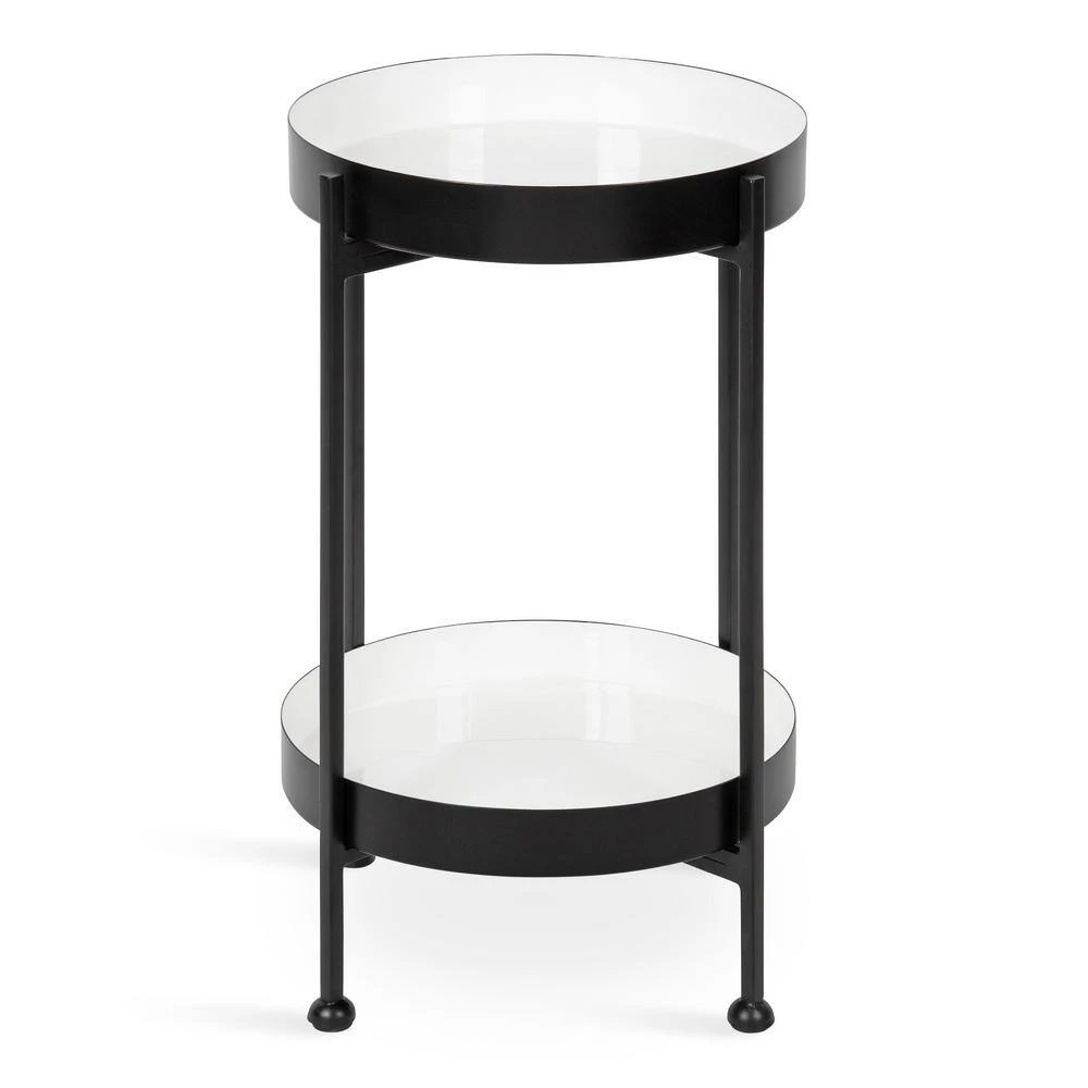 Nira 15 in. Black Round Metal End Table by Kate and Laurel 8 Nira 15 in. Black Round Metal End Table by Kate and Laurel - Image 6