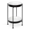 Nira 15 in. Black Round Metal End Table by Kate and Laurel -Sealy Sales Store black white kate and laurel end side tables 217250 64 1000