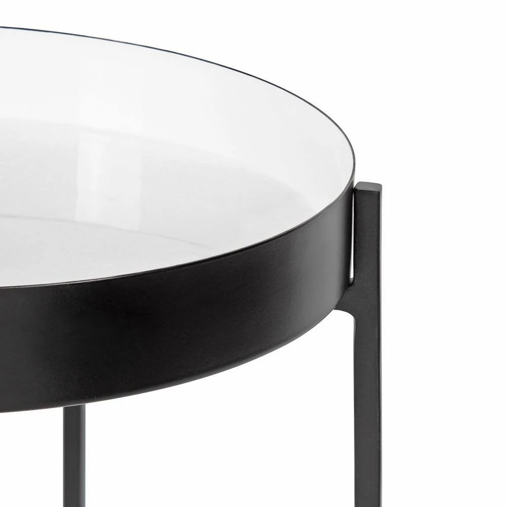 Nira 15 in. Black Round Metal End Table by Kate and Laurel 10 Nira 15 in. Black Round Metal End Table by Kate and Laurel - Image 8