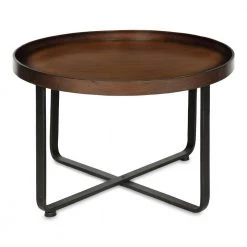 Zabel Bronze 18 in. Round Metal Coffee Table by Kate and Laurel -Sealy Sales Store bronze kate and laurel coffee tables 214976 4f 1000