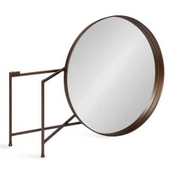 Celia Bronze 19 in. Round Glass (Mirror) Top Coffee Table by Kate and Laurel -Sealy Sales Store bronze kate and laurel coffee tables 221160 1f 1000