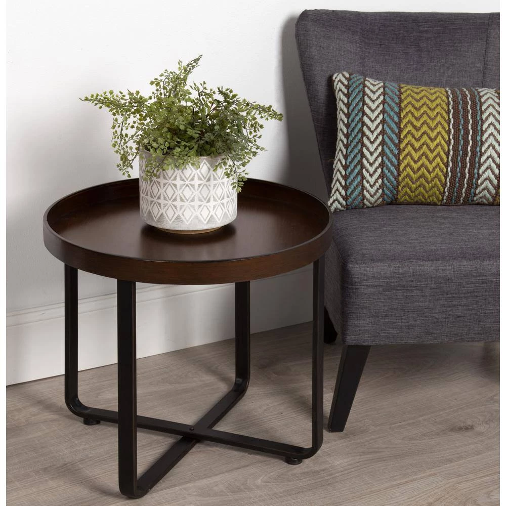 Zabel 22.25 in. Round Metal End Table by Kate and Laurel 8 Zabel 22.25 in. Round Metal End Table by Kate and Laurel - Image 6