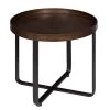 Zabel 22.25 in. Round Metal End Table by Kate and Laurel -Sealy Sales Store bronze kate and laurel end side tables 211931 64 1000