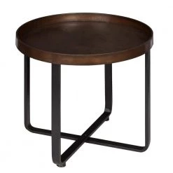 Zabel 22.25 in. Round Metal End Table by Kate and Laurel