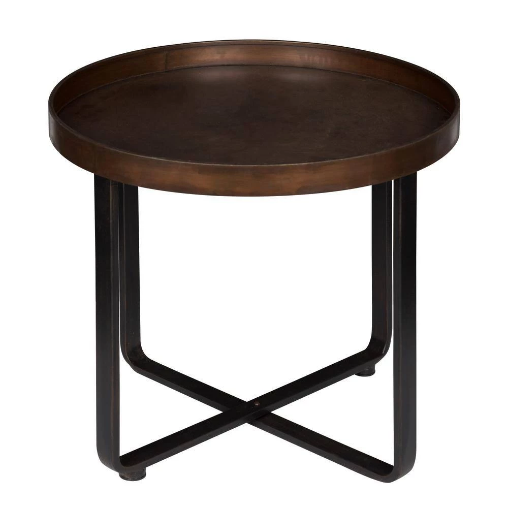Zabel 22.25 in. Round Metal End Table by Kate and Laurel 6 Zabel 22.25 in. Round Metal End Table by Kate and Laurel - Image 4