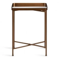 Celia 18 in. Bronze Rectangle Glass End Table by Kate and Laurel -Sealy Sales Store bronze kate and laurel end side tables 219954 4f 1000