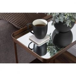 Celia 18 in. Bronze Rectangle Glass End Table by Kate and Laurel -Sealy Sales Store bronze kate and laurel end side tables 219954 76 1000