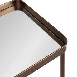 Celia 18 in. Bronze Rectangle Glass End Table by Kate and Laurel -Sealy Sales Store bronze kate and laurel end side tables 219954 77 1000