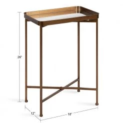 Celia 18 in. Bronze Rectangle Glass End Table by Kate and Laurel -Sealy Sales Store bronze kate and laurel end side tables 219954 c3 1000