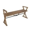 Travere Brown Bench 25 in. x 48 in. x 15 in. by Kate and Laurel