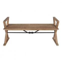 Travere Brown Bench 25 in. x 48 in. x 15 in. by Kate and Laurel 6 Travere Brown Bench 25 in. x 48 in. x 15 in. by Kate and Laurel -Sealy Sales Store brown kate and laurel dining benches 211966 c3 1000