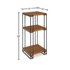 Lintz 12 in. Brown Square Wood End Table by Kate and Laurel -Sealy Sales Store brown kate and laurel end side tables 214792 40 1000