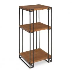 Lintz 12 in. Brown Square Wood End Table by Kate and Laurel