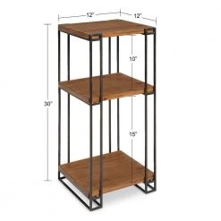 Lintz 12 in. Brown Square Wood End Table by Kate and Laurel -Sealy Sales Store brown kate and laurel end side tables 214792 c3 1000