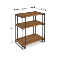 Lintz 20.38 in. Brown Rectangle Wood End Table by Kate and Laurel -Sealy Sales Store brown kate and laurel end side tables 214793 40 1000