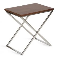 Laraway 20.25 in. Silver Rectangle Wood End Table by Kate and Laurel
