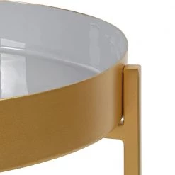 Nira 15 in. Gold Round Metal End Table by Kate and Laurel 17 Nira 15 in. Gold Round Metal End Table by Kate and Laurel -Sealy Sales Store gold gray kate and laurel end side tables 217251 fa 1000 1