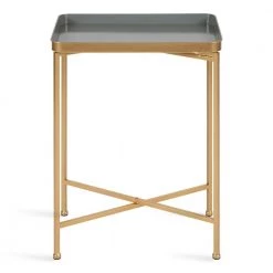 Celia 17.91 in. Gold Rectangle Metal End Table by Kate and Laurel -Sealy Sales Store gold gray kate and laurel end side tables 219952 4f 1000