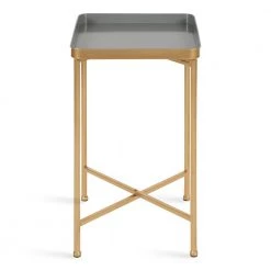 Celia 13.97 in. Gold Square Metal End Table by Kate and Laurel -Sealy Sales Store gold gray kate and laurel end side tables 219960 4f 1000