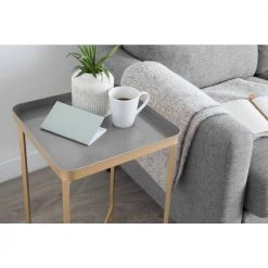 Celia 13.97 in. Gold Square Metal End Table by Kate and Laurel -Sealy Sales Store gold gray kate and laurel end side tables 219960 76 1000